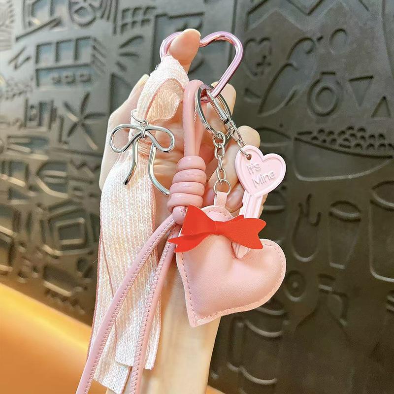 Милая Стильная Девочка Брелок-Подвеска Лента Бант Подвеска Сердце Подвеска на Сумку Брелок Маленькие Подарки Оптом