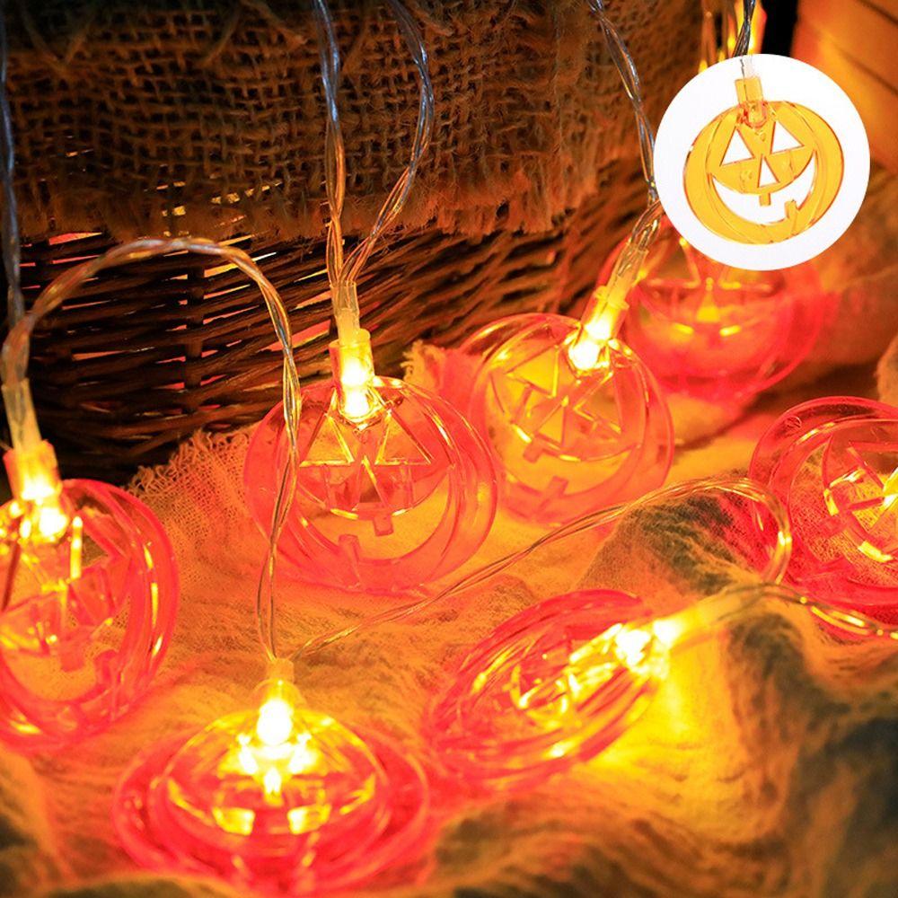 Pumpkin Halloween Decorations for Home 1.5m 10Led Halloween Light String  Hanging Lamps