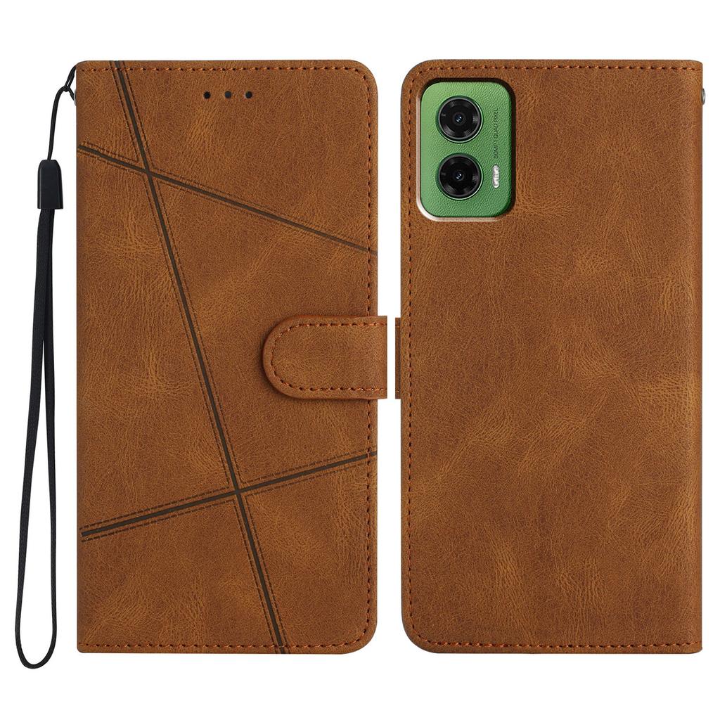 For Motorola Moto G35 5G Case Crazy Horse Texture PU Leather Wallet Stand Phone Cover