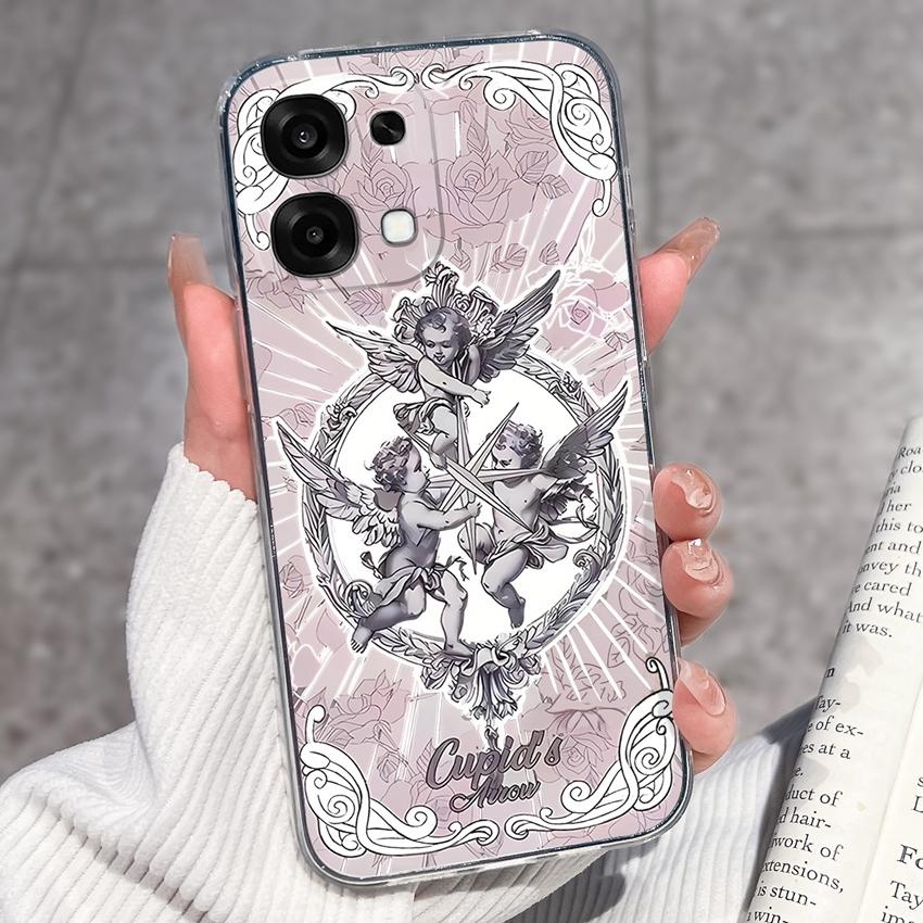 For Oppo A6 Pro A6x A5x K13 Realme 15X C85 V70 V70s CT 7 7T 8 Phone Cases Beautiful Sakura Butterflies Patterns Casing Soft Silicone TPU Clear Housing