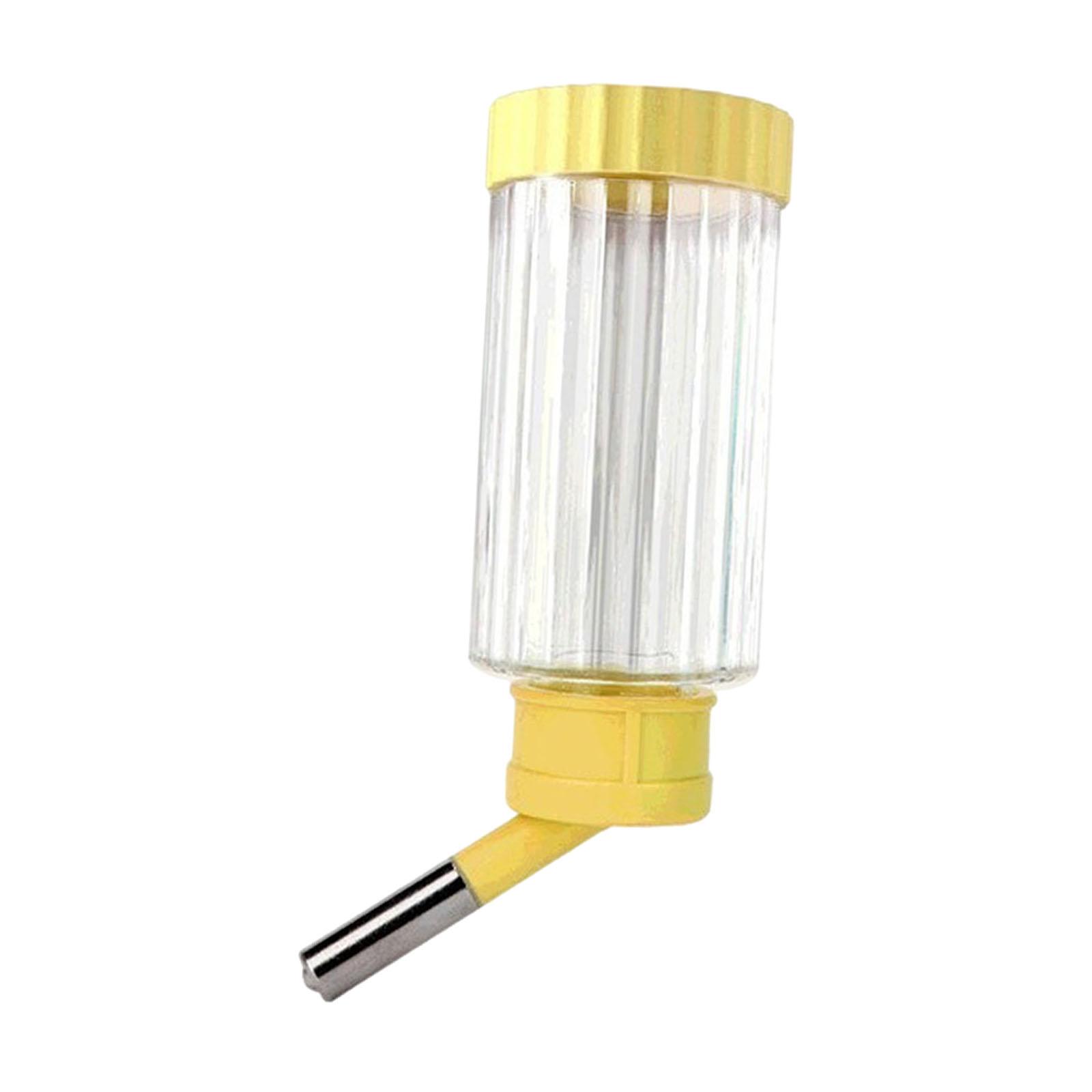 

Small Animals Water Bottle Small Animals Waterer Cage Accessoires Bird Parrot Drinker Drinking Container for Chinchilla Rats світло-жовтого кольору