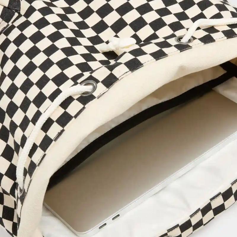 New Vans Canvas Backpack Regular Unisex Black & White VN000HDDY28