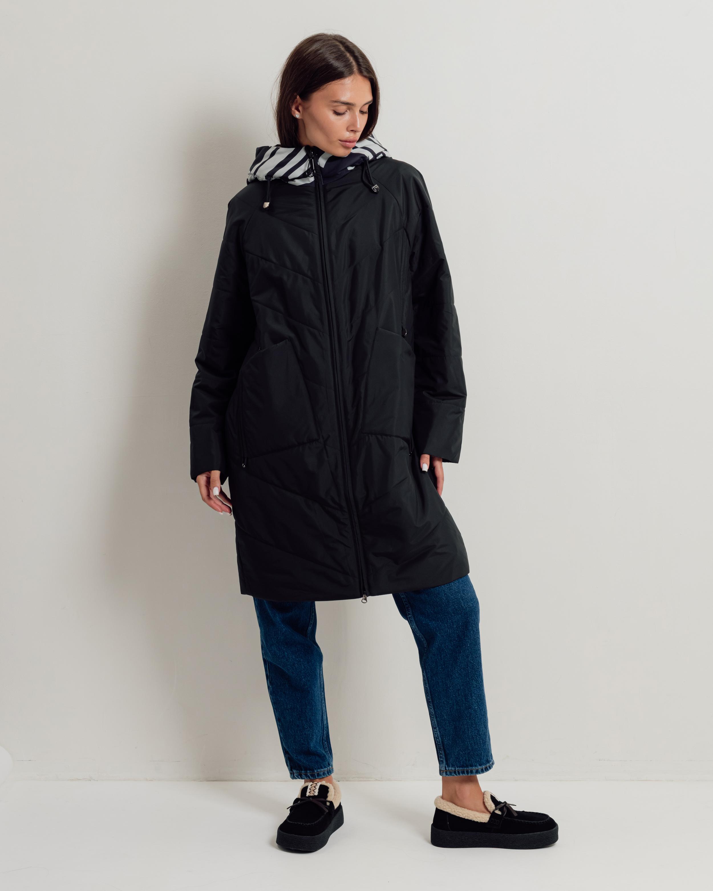 

Куртка довга демісезонна Jc.Rosy Pink 2926 50 чорний 56 чорний