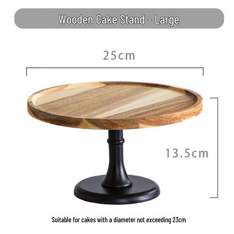 Abay Wooden High-Foot Serving Tray