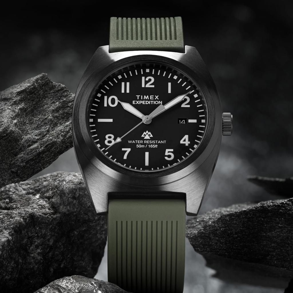 Unisex Watch Timex Expedition TW2Y18000 Quartz 5 ATM Water Resistant Mineral Glass Black Dial Brass [TIMEX] [Used]