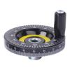 Graduated Handwheel for Machine Adjustment, 80mm Control Wheel with Numbered Scale, 10mm Bore and Grip Handle for Shop Equipment Use