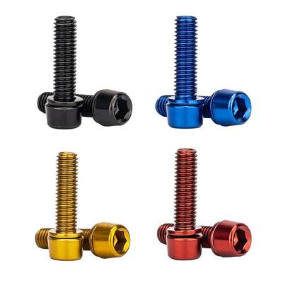 6PCS Stainless Steel Bicycle Stem Bolts M5 X 18mm Bicycle Riser Screws Bicycle Attachments For Road Bike Bike Handlebar Riding