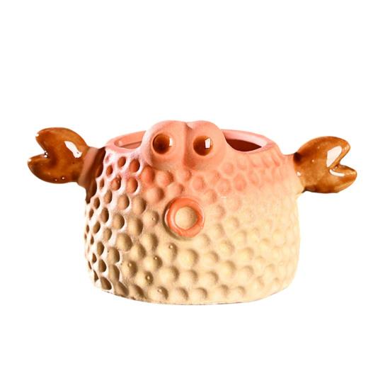 Ceramic Animal Plant Pot Cute Kitty Flowerpot with Drainage Hole Decorative Sheep Pig Planter for Succulents Home Room Office Desk Decor