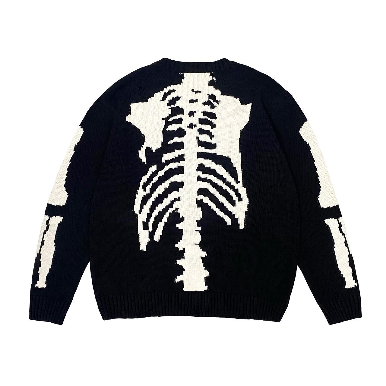 

Kapital Vintage Kazuhiro Hirata Skeleton Retro Ripped Knit Pullover Sweater Medium