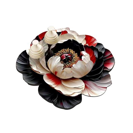 

3D Flower Diatom Mud Soft Mat Absorbent Bar Counter Pad for Cups Kitchen Sink Quick-drying Wash Basin Tray Decorative Diatomite Coaster 30*30cm J