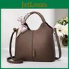 Bow Ribbon Solid Color Ladies Handbag Pu Material Large Capacity City Style With Zipper Closure And Inner Compartment