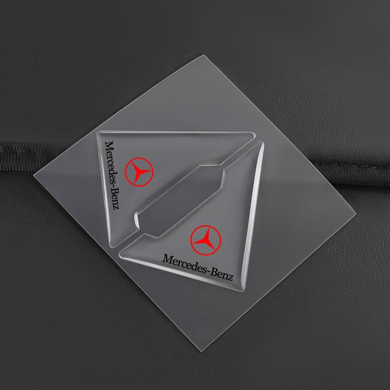 2Pcs Car Door Corner Cover Anti-Scratch Protection 3D Sticker For Mercedes Benz AMG W212 W205 W246 W177 W176 W213 GLC GLE GLS ML Welcome Laser Lamp