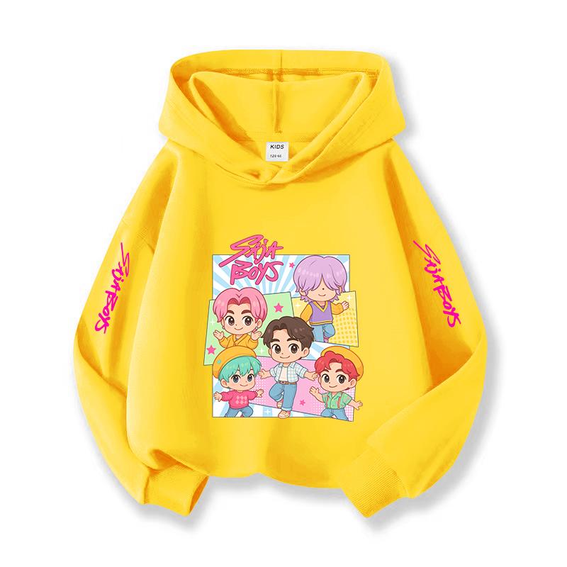 

K-pop Хэллоуин Детская толстовка с капюшоном Рождество Повседневная одежда Уютный топ Для девочек и мальчиков 100