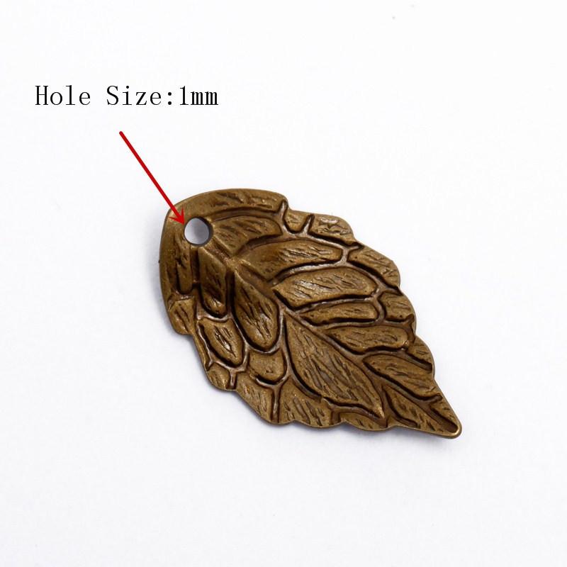 100pcs 10*18MM Gold Color Leaf Charms DIY Jewelry Vintage Bracelet Necklace Pendant Charms Wholesale Brass Material Findings