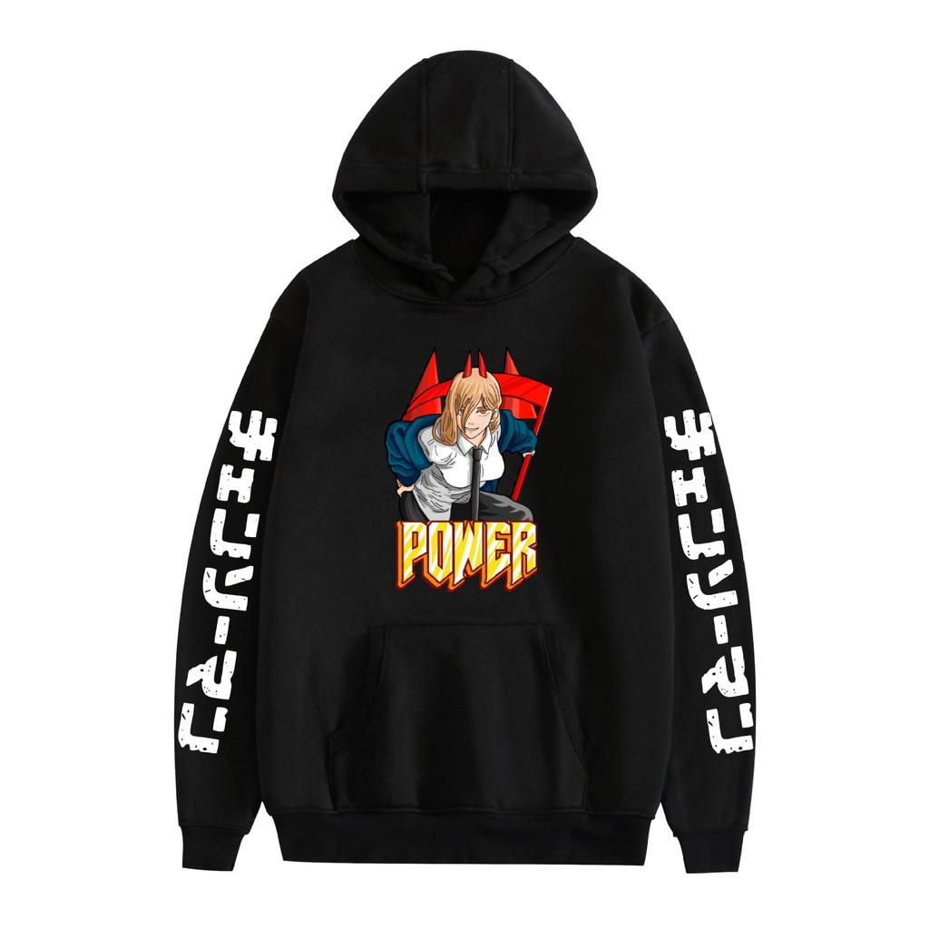 Chainsaw Man Cartoon Hoodies Graphic Printed Sweatshirts Casual Long Sleeve Tops for Men Women