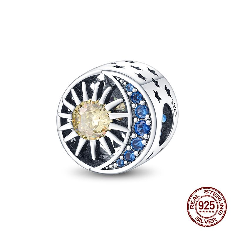 Nuovi Charm Solari in Rame Girasole Sistema Solare Perline Adatti per Braccialetti da 3 mm Originali Gioielli Fai da Te Raffinati Regalo di Compleanno