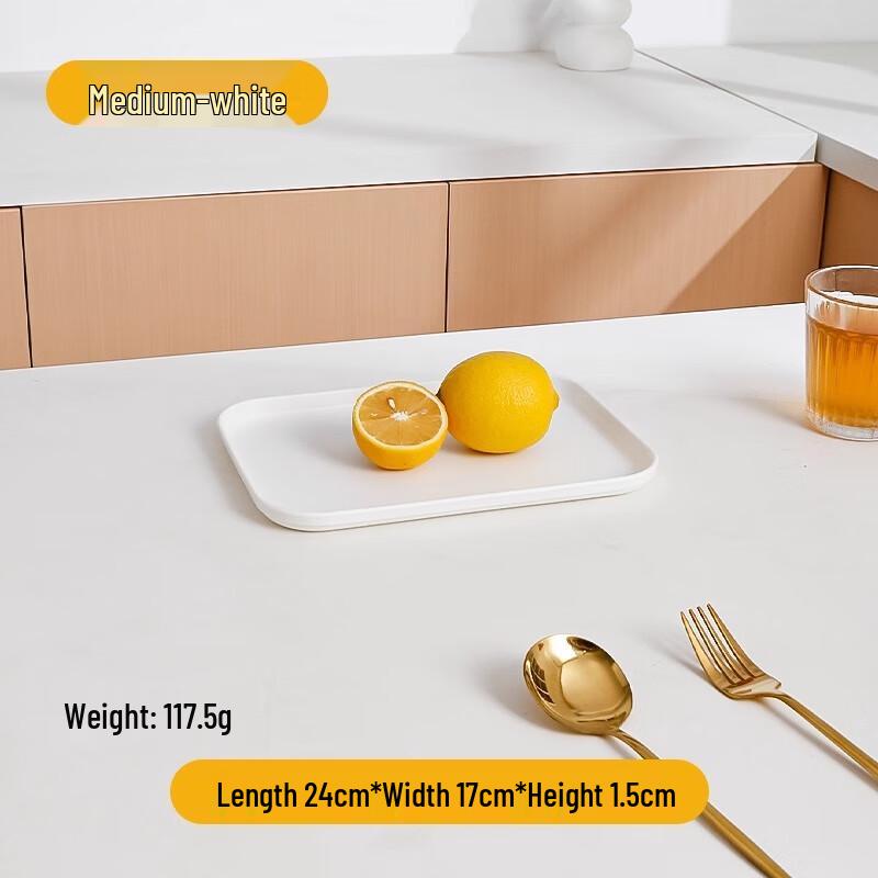 Thickened Rectangular Tea and Storage Tray