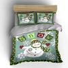 Snowman and Snowflakes Design Bedding Duvet Cover Set Duvet Cover Pillowcases  (1*Duvet Cover 2*Pillowcases, Without Duvet Insert)