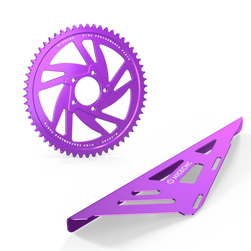 NICECNC For Surron Light Bee X S L1E For Segway X160 X260 58T Electric Dirt Bike Rear Sprocket Rear Chain Guard Protector