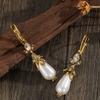 Vintage Inlay Pearls Dangle Earrings For Women Party Birthday  Custom Jewelry