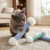 Double Pom-pom Plush Cat Kicker Toy Scratch Resistant Interactive Cat Play Toy  Boredom Play