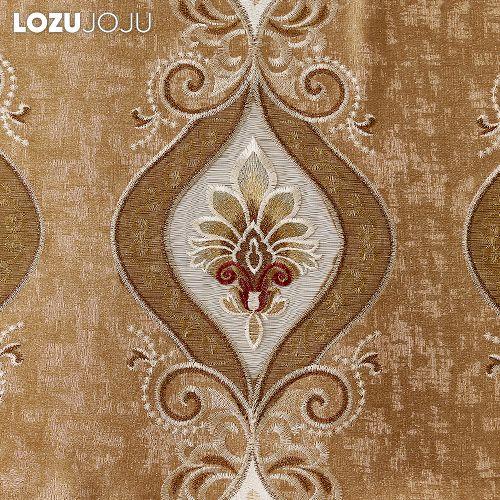 1PC LOZUJOJU European Style High-end Embroidered Semi Blackout Curtains for Living Room Bedroom Home Decor