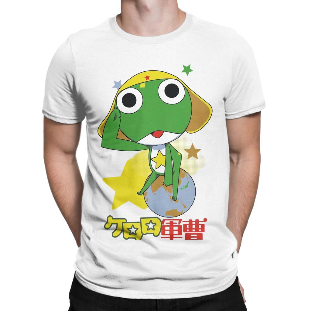 Men Womens TShirts Funny Sgt Frog Keroro Awesome 100 Cotton Tees Short Sleeve  T Shirts Crewneck Clothes Party