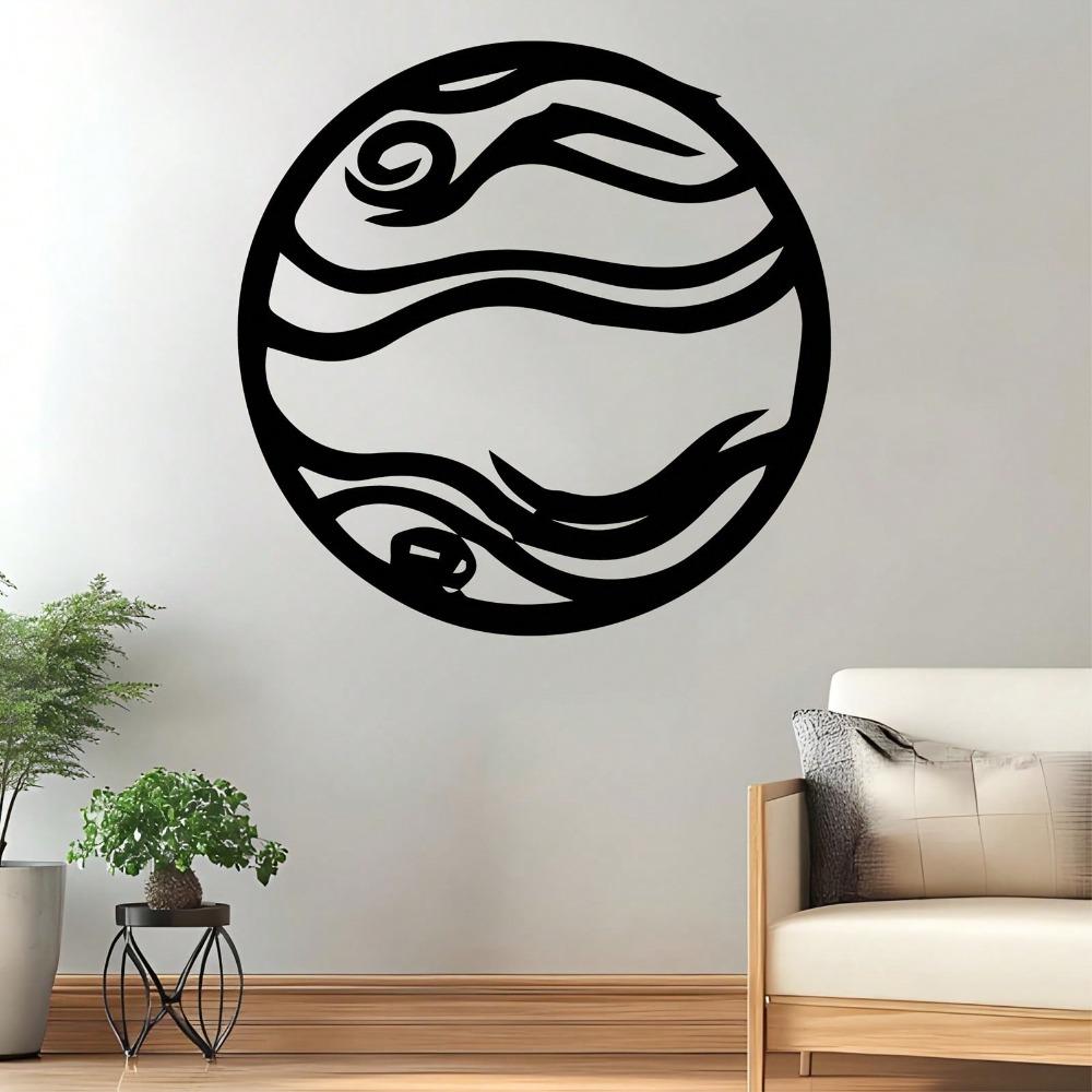 Abstrakte Wellen-Metall-Wandkunst Wetterbeständig Innen Außen Zaun Wohnzimmer Dekor