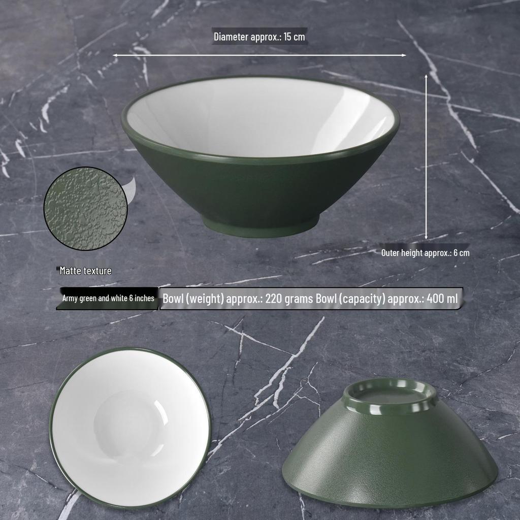 Commercial Melamine Bowl for Catering, Restaurants, and Hotels - Ideal for Rice, Soup, and Sauces