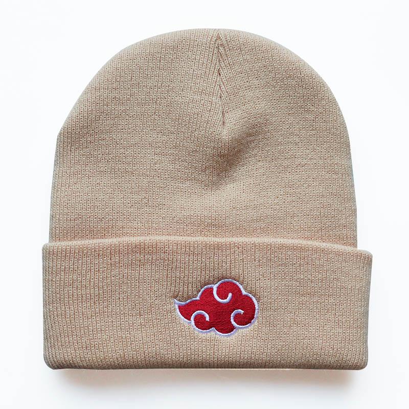 Unisex Cloud Pattern Knit Hat - Warm Anime Wool Hat for Autumn & Winter