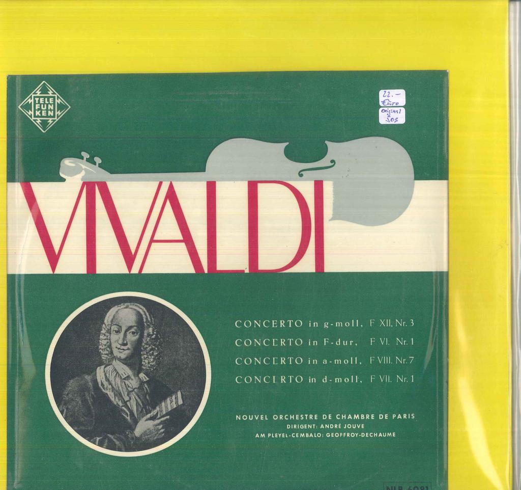 10inch Record VIVALDI  NOUVEL ORCHESTRE DE CHAMB  Concerto No. 7 in A Minor  Concert NLB6081 DUCRETET THOMS France Classical Used