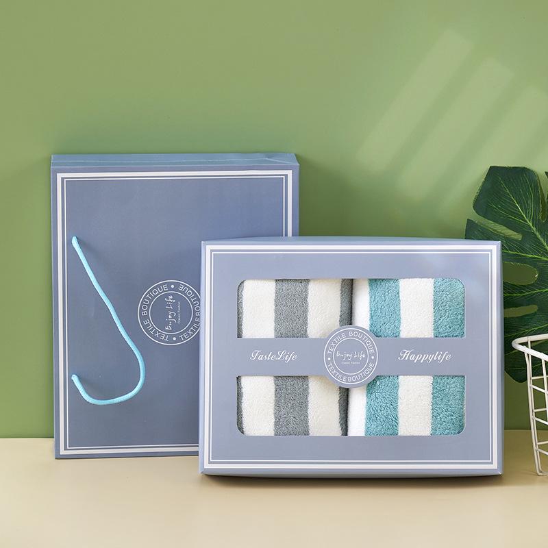 Embroidered Coral Fleece Face Towel Gift Set for Weddings, Parties, and Group Favors