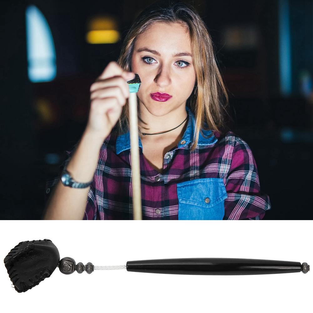 Snooker Billiard Pool Chalk Holder Pricker Cue Table Accessory (black)