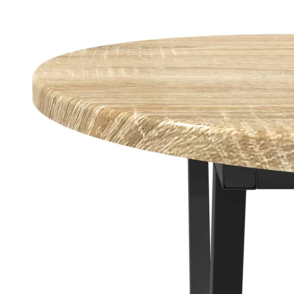 Coffee Table Sonoma Oak 80 x 40 x 40.5 cm Plywood and Metal