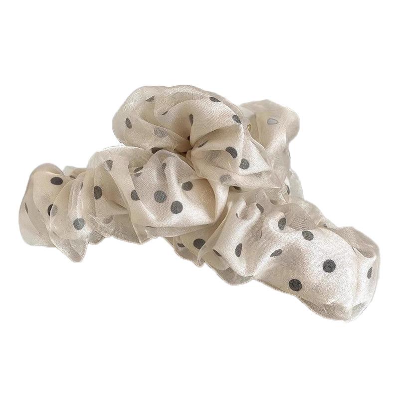 1pc Korean version of temperament, mesh, wave point, grab clip, women's high-end feeling, braided hair, shark clip, grab