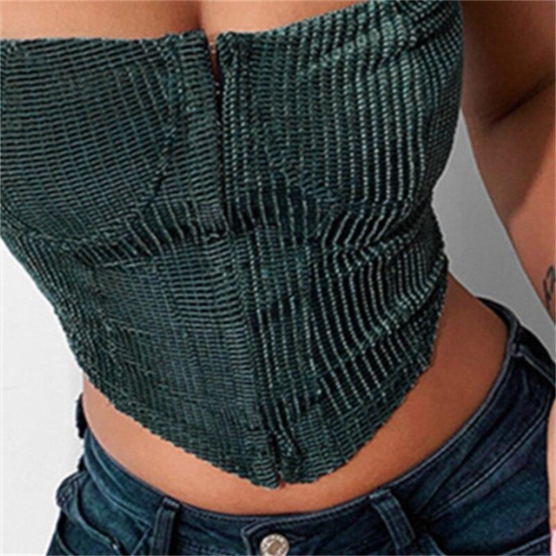 

Сексуальный корсет, вельветовый укороченный топ, женские повседневные топы с открытыми плечами и открытой спиной, женская винтажная одежда, уличная одежда, клубная вечерние камзол M