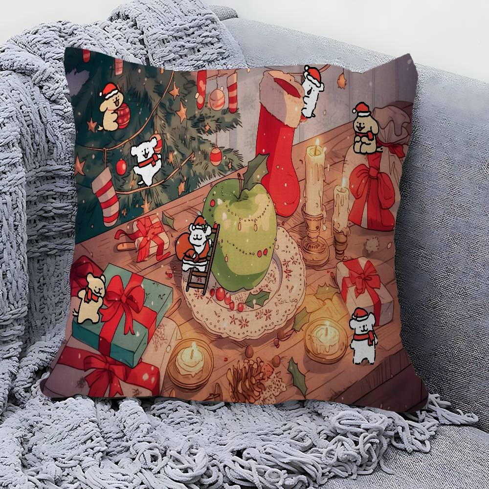 Cute Cartoon Puppy M-maltese Game Pillowcase Toon Gift Cushion Cover Bedroom Home Sofa Chair Seat Decor Pillow Case