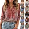 Women's Casual Long Sleeve Button Up Floral Print Shirt for Everyday Wear