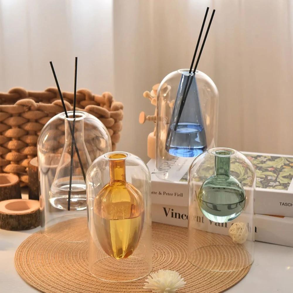 Minimalist Coloful Aroma Diffuser Glass Bottle Home Fragrance Essential Oil Container Party Gift  for Modern Home Decorations
