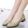 Ladies Pumps Pointed Toe Low Heel Elegant Leather Casual Purple Women's Shoes Vacation Fashion Summer 2025 Wholesale Beau Today