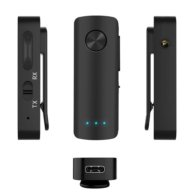 Bluetooth 5.3 Car Transmitter & Receiver - Hands-free Wireless 3.5mm AUX Audio Adapter