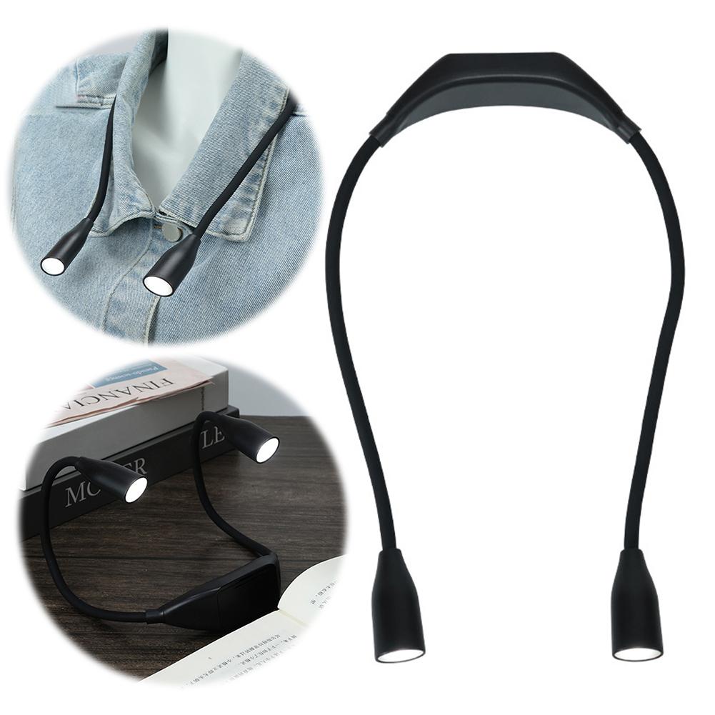 LED Neck Reading Light Bendable Arms Book Light Flexible Reading Lamp Flashlight Perfect for Reading Knitting Camping Repairing