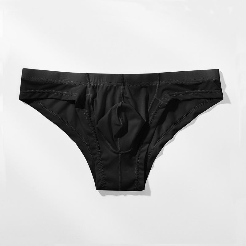 

Youye Чоловічі труси з крижаного шовку з низькою посадкою, сексуальні, напівпрозорі Medium