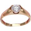 Purple Gold Inlaid Zircon Simple Temperament Tide-Plated Rose Gold Open Ring