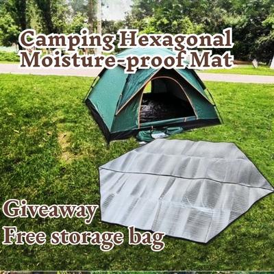 Thickened Hexagonal Camping Moisture Proof Pad Foldable Waterproof Tent Base Beach Camping Picnic Mat Outdoor Supplies