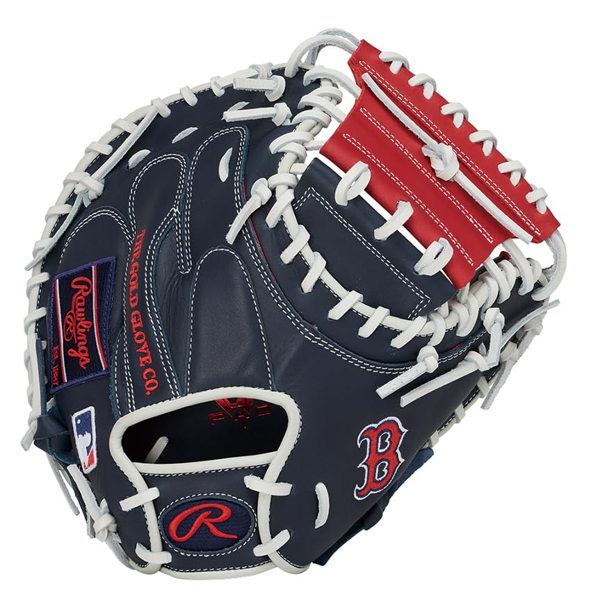 Rawlings Baseball HYPER TECH MLB TEAM Red Throw Glove, Softball, GR5HTM2AC, Catcher's, Sox, 33-inch, Right-Handed