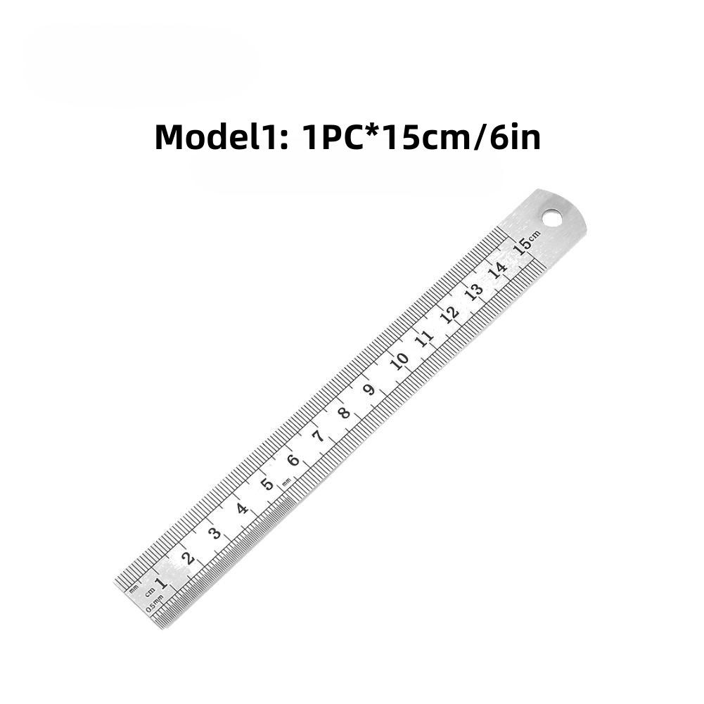 Doppelseitiges 15-50cm/6-20in Verdicktes Edelstahllineal Geeignet für Basteln, Entwerfen, Architekturprojekte und Holzbearbeitung