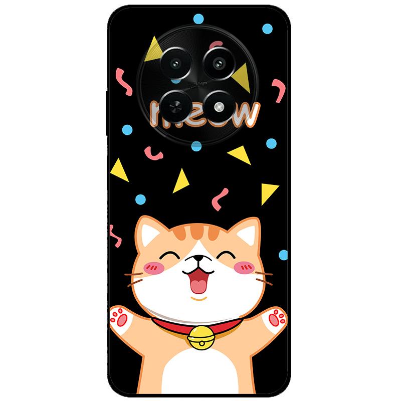 For OPPO Realme 12 5G Case Cool Wolf Animals Soft Silicone TPU Phone Case for RMX3999 Fresh Flowers Shockproof Protective Cover realme 12 5G