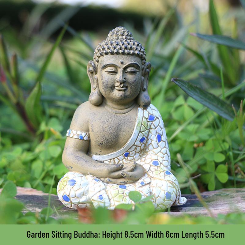 Ogród Zen Budda i Pagoda Mikro Krajobraz Ozdoba