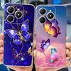 Voor Realme C63 C61 Narzo N61 N63 Hoesje Bloemen Vlinder Dames Mode Achterkant Transparant Zacht Slank Siliconen Bumper Shell